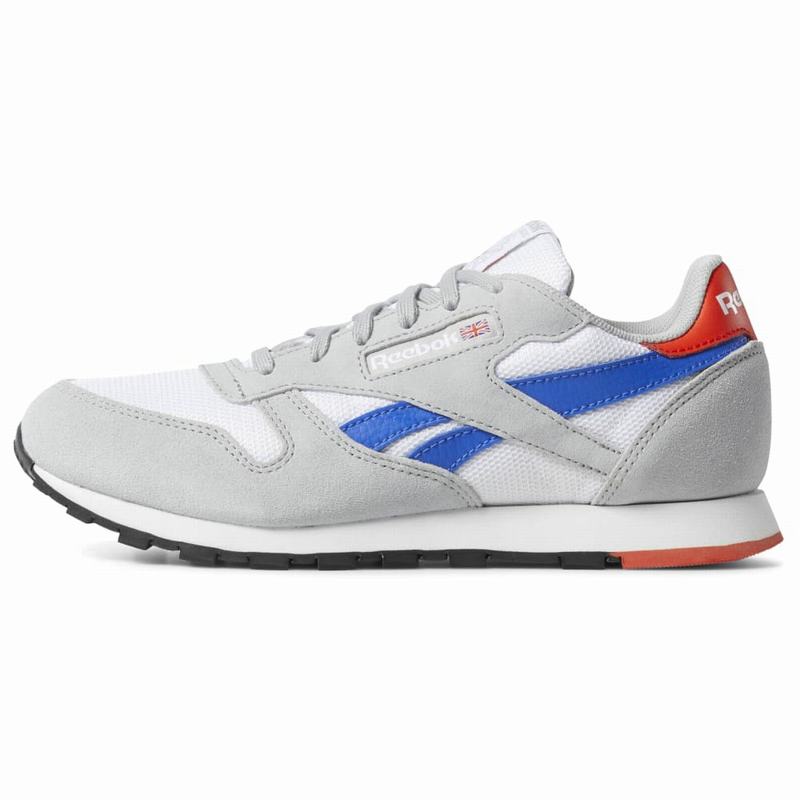 Reebok Classic Leather Tenisky Chlapcenske - Biele/Siva/Oranžové ND9449IE